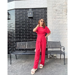 Ladyiconz - Lady Red Trouser Set ชุดเซทสีแดง