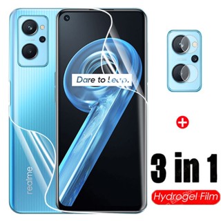 3in1 หน้า หลัง ป้องกันเต็มรูปแบบ ฟิล์มไฮโดรเจล สําหรับ Real me Realme 9 Pro Plus i 9i Clear Realme9 Pro Plus i เลนส์กล้อง ฟิล์มกันรอยหน้าจอ นิ่ม