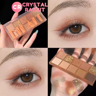 CRYSTAL RABBIT 10สีพาเลทอายแชโดว์ กันน้ำ สีอายแชโดว์แต่งหน้าคงทน