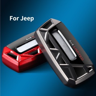 Alloy Car Remote Key Fob Cover Case Holder Shell for Jeep Renegade Compass Grand Cherokee Wrangler Dodge Keychain Access