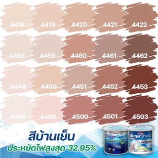 Beger สีชมพูกะปิ กึ่งเงา ขนาด 9L เกรดสูง สีทาภายนอก+สีทาภายใน ไดม่อนชิลด์+แอร์คลีน สีทาบ้าน  สีน้ำ