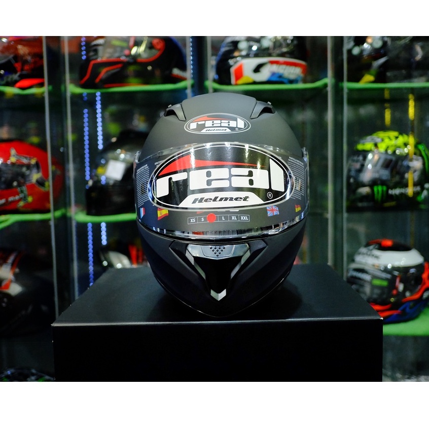 Real รุ่น Storm Force Black Matt หมวกกันน็อคสีดำ ยกคางได้ - รูปที่ 3