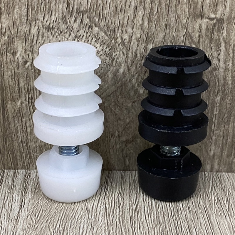 ฝาปิดขาโต๊ะ ปรับระดับได้ สวมข้างใน ฝาปิดท่อกลม 1 นิ้ว 25x42.50 มม. พร้อมสกรูปรับระดับได้ สีขาว CRNA-100W, สีดำ CRNA-100B