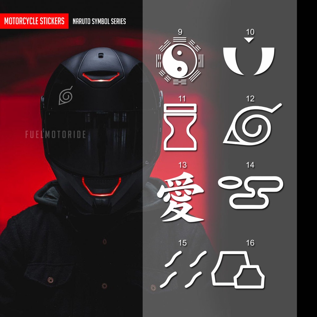 สติ๊กเกอร์หมวกกันน็อคและมอเตอร์ไซค์ Naruto Symbol Catalog 2