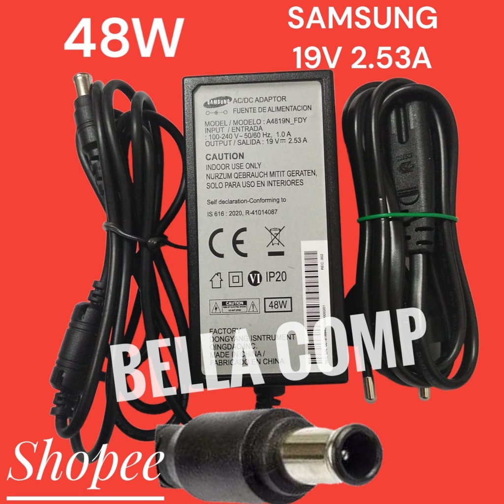Samsung 19V 2.53A 48W LED LCD MONITOR TV Charger Adapter สําหรับ Samsung A4819-FDY BN44-00835A A5919