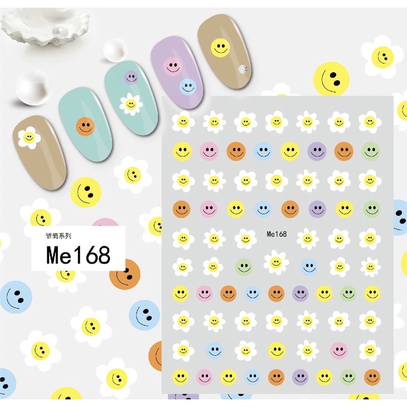[ ME168- ME179] สติ๊กเกอร์ติดเล็บ (CLR)