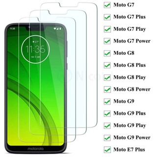 กระจกนิรภัยกันรอยหน้าจอ 9H สําหรับ Motorola Moto G7 G8 G9 E7 Plus Play 3 ชิ้น