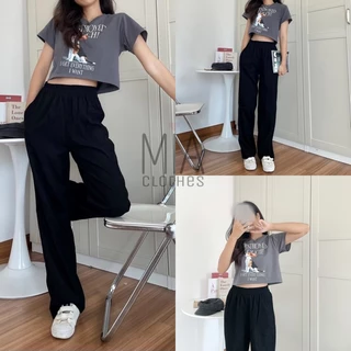 ✨🧸พร้อมส่ง!! 12สีกางเกงลูกฟูกขากระบอกฟรีไซส์🧸✨[A01]