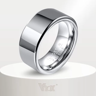 Vnox แหวนแต่งงาน ทังสเตนคาร์ไบด์ หนา 2 มม. 8 มม. สไตล์คลาสสิก สําหรับผู้ชาย