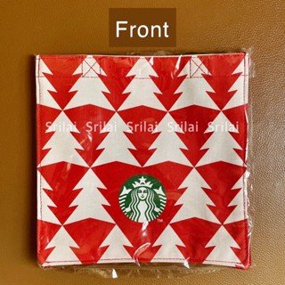 [✔️ของแท้ 100%]🔥 New!! ถุงผ้า Starbucks Christmas 2023 X-mas Trees 🌲🎄