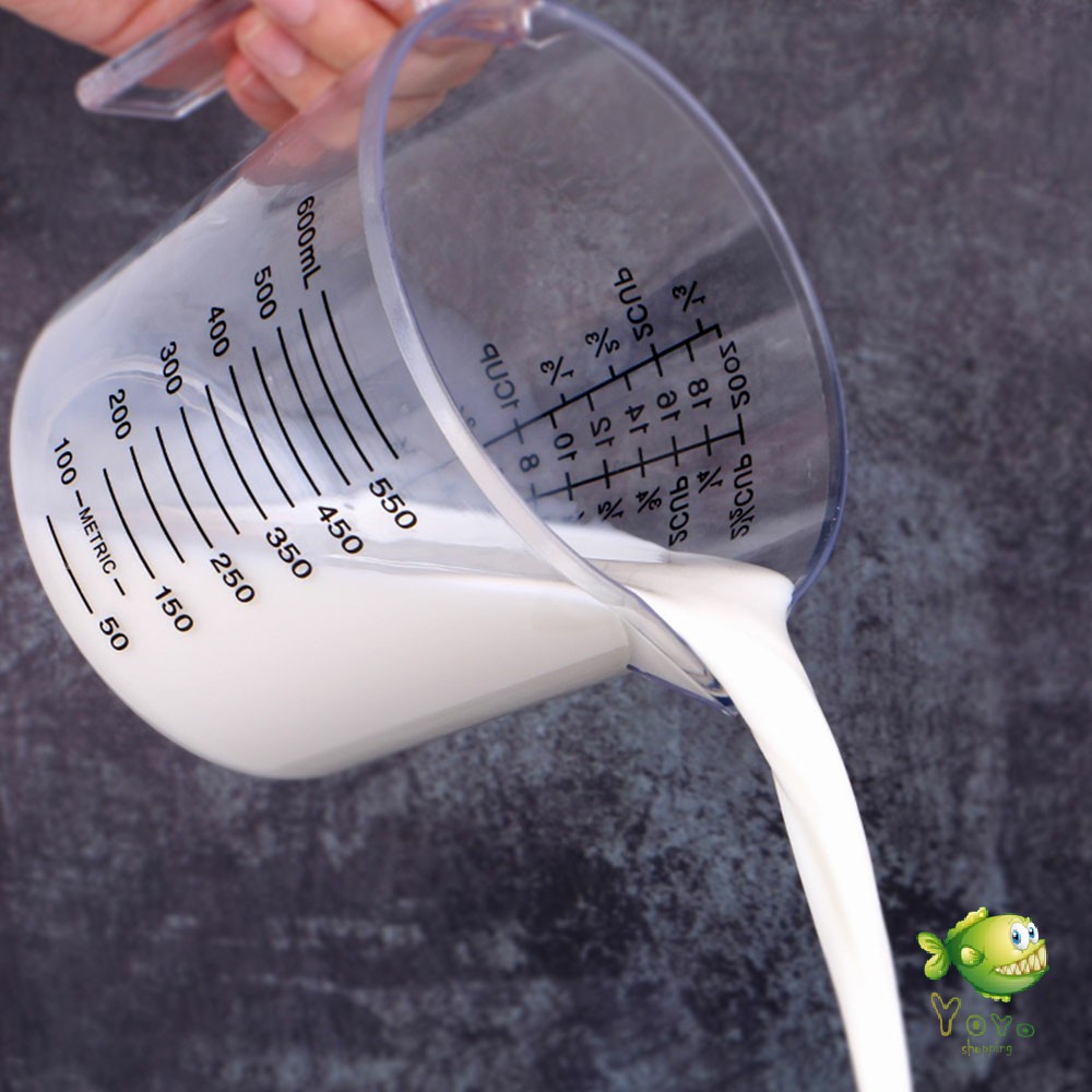 YOYO ถ้วยตวง ทนร้อน ถ้วยตวงพลาสติก เหยือกตวง มีด้ามจับ Graduated measuring cup
