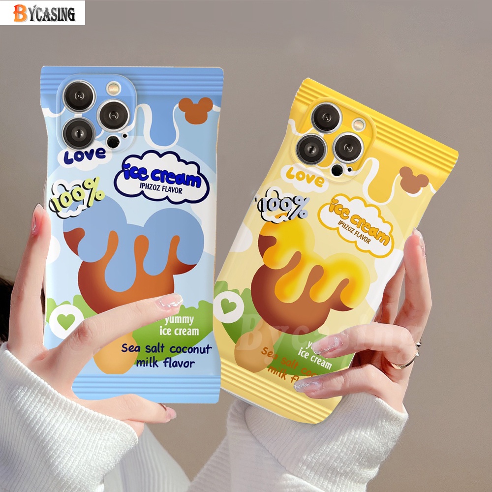 เคสโทรศัพท์มือถือแบบนิ่ม TPU ลายไอศกรีม กราฟฟิตี้ ขนมขบเคี้ยว สําหรับ VIVO Y16 Y35 Y22 Y15s Y15A Y01