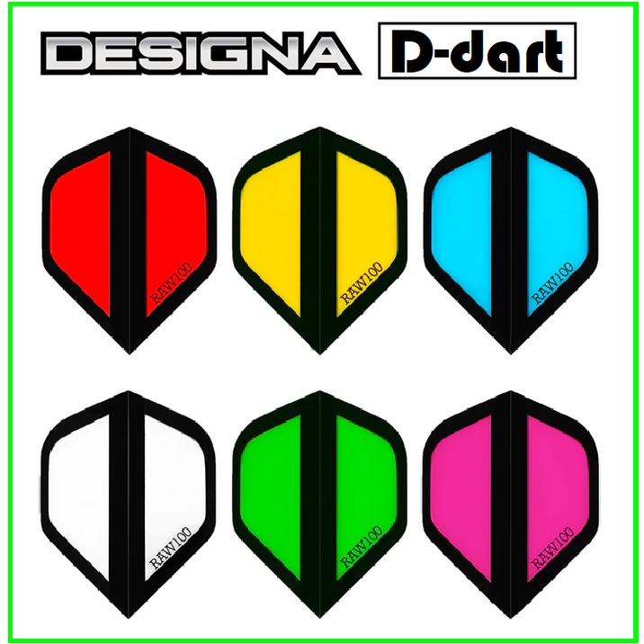 Designa Dart Flights - Standard 100 Micron Raw 100 Zone Transparent Darts Flight (SAYAP ARROW)