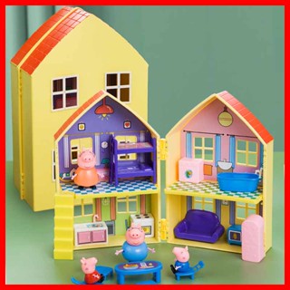 [พร้อมส่ง] เกมกระดาน รูปตัวการ์ตูน Piggy Peppas House สําหรับครอบครัว แม่ และลูก