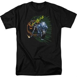 Batmans Batcycle DC Comics T-Shirt เสื้อคนอ้วน เสื้อยื เสื้อเบลาส์