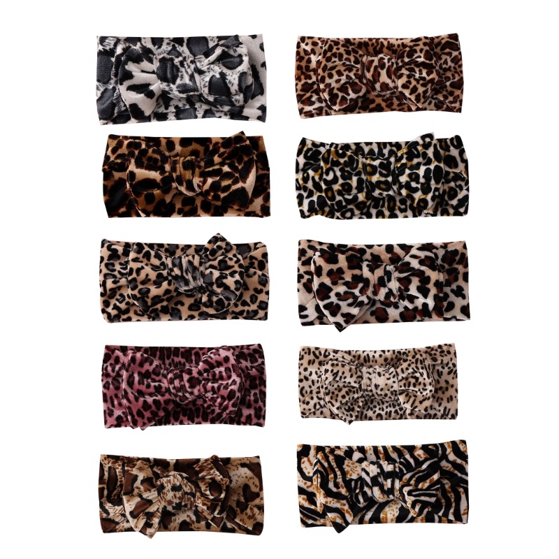 Lu Baby Leopard Turban Headband Girl Leopard Hair Band Baby Leopard Headwrap