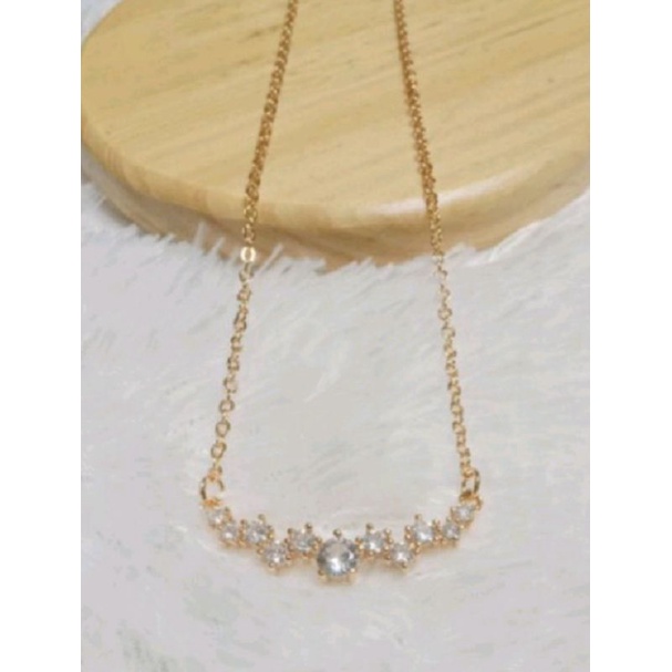 มาต้า RJ022. ซู่ผิง สร้อยคอชุบทองผู้หญิงตาเพทาย ขนาด 45 ซม. โคเย