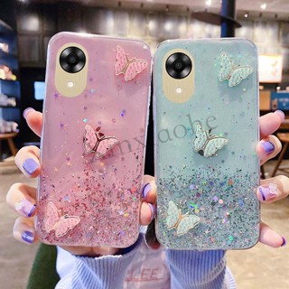 พร้อมส่ง เคสโทรศัพท์มือถือแบบนิ่ม tpu ลายผีเสื้อ ท้องฟ้ากลางคืน หรูหรา สําหรับ OPPO A98 A78 5G A17 17K A78