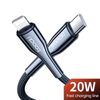 Toocki สายเคเบิลชาร์จเร็ว 20W PD USB C เป็น L Type C เป็น L รองรับ IP 14 13 12 Pro Max