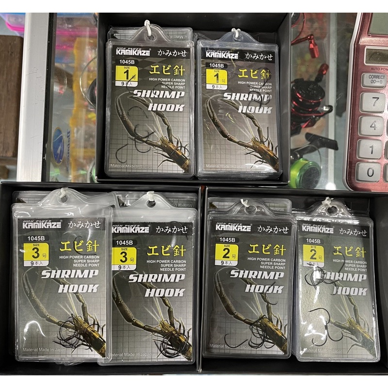 MATA KAMIKAZE SHRIMP HOOK FISHING HOOK COTENTS 9 ชิ้น