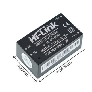 HLK-PM12 3W 0.25A AC-DC 220V to 12V Step Down Buck isolated power supply module