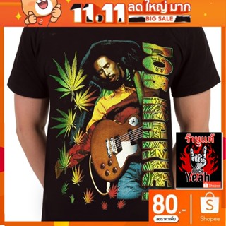 เสื้อวง Bob Marley เสื้อลาย บ็อบ มาร์เลย์ เสื้อคอฟิต แฟชั่น เสื้อวินเทจ RCM6027