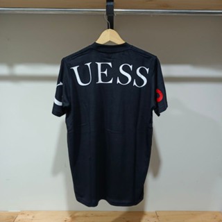 เสื้อยืด พิมพ์ลายโลโก้ Guess ขนาดใหญ่ พรีเมี่ยม สไตล์ยุค 24 สําหรับผู้ชาย