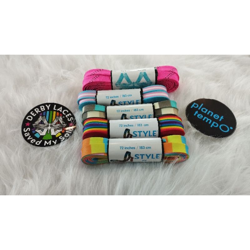 DERBY LACES The Ultimate Waxed Laces เชือกรองเท้า Roller Skates, Inline Skates, Hockey Skates, Derby