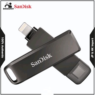 SanDisk 64GB 128GB 256GB iXpand Flash Drive Luxe for iPhone and USB Type-C Devices - SDIX70N-256G-GN6NE