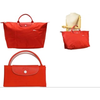 พร้อมส่ง แท้ 💯% New Longchamp Le Pliage กระเป๋าเดินทาง รุ่น Classic Size L สีแดง