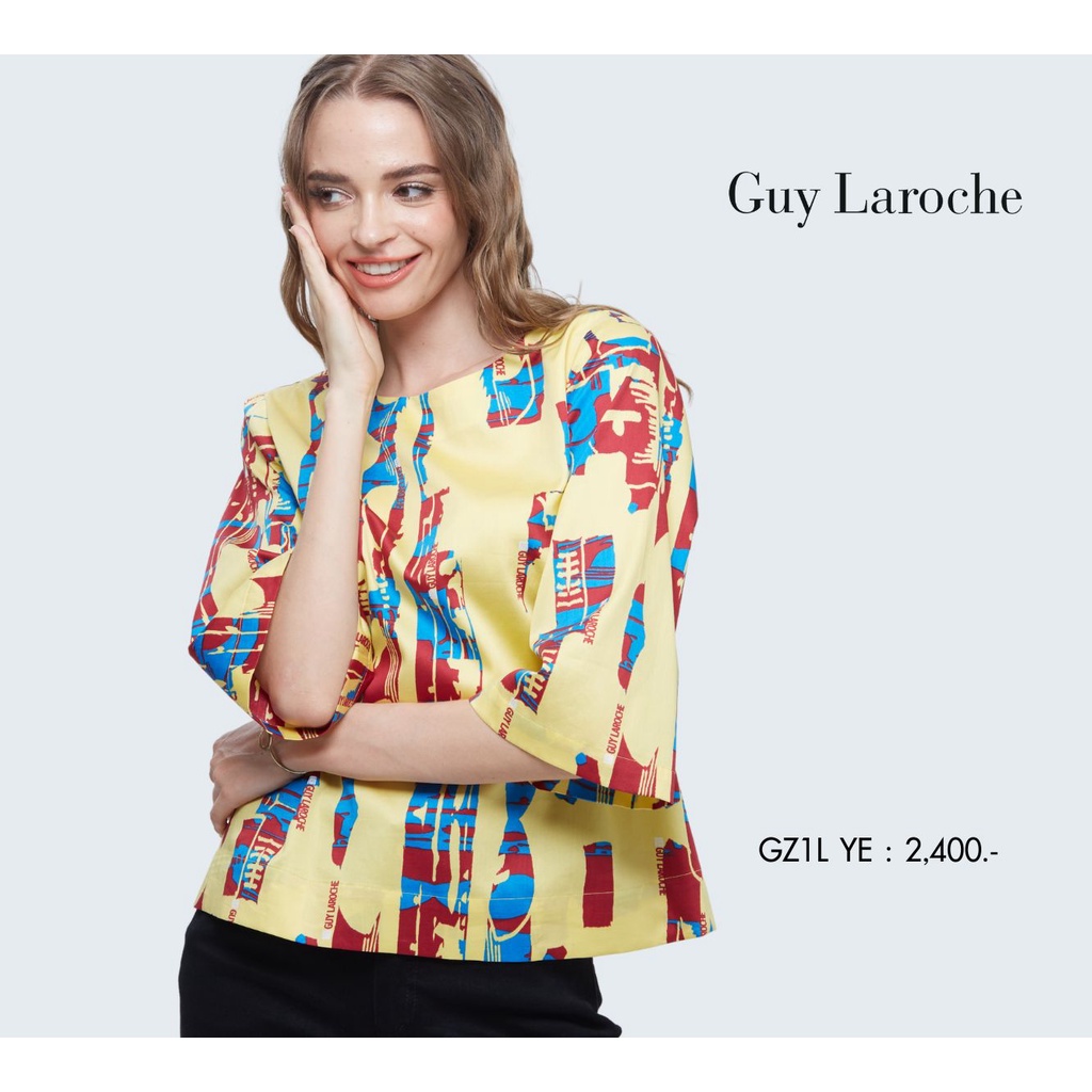 Guy Laroche เสื้อ ผู้หญิง  Blouse Soft cotton พิมพ์ลาย (GZ1LYE)