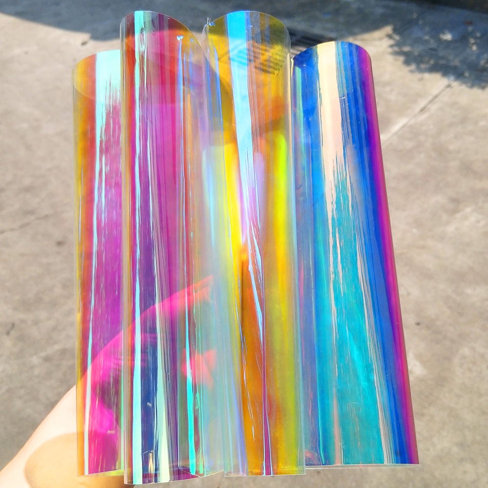5m ฟิล์มหน้าต่างตกแต่งสีสันสดใสสำหรับอาคารและออฟฟิศ กาวติดเอง ป้องกันแสงUV