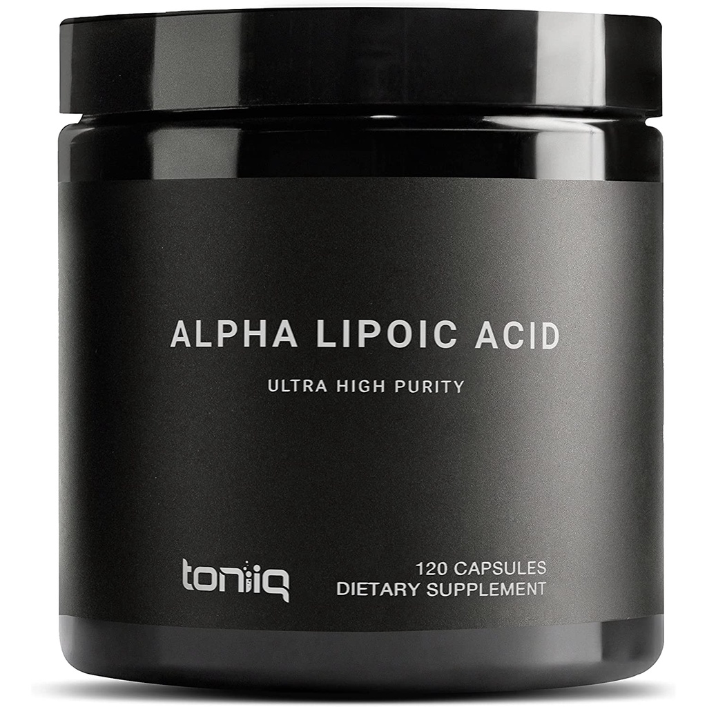 Toniiq Alpha Lipoic Acid 1,000 mg.120 Capsules ALA ต้านสารอนุมูลอิสระ ชะลอวัย บริสุทธิ์สูง 99%