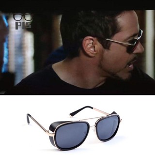 👓Rose Iron Man 3 แว่นตากันแดดแฟชั่น UV400 ทรงสี่เหลี่ยม PLS