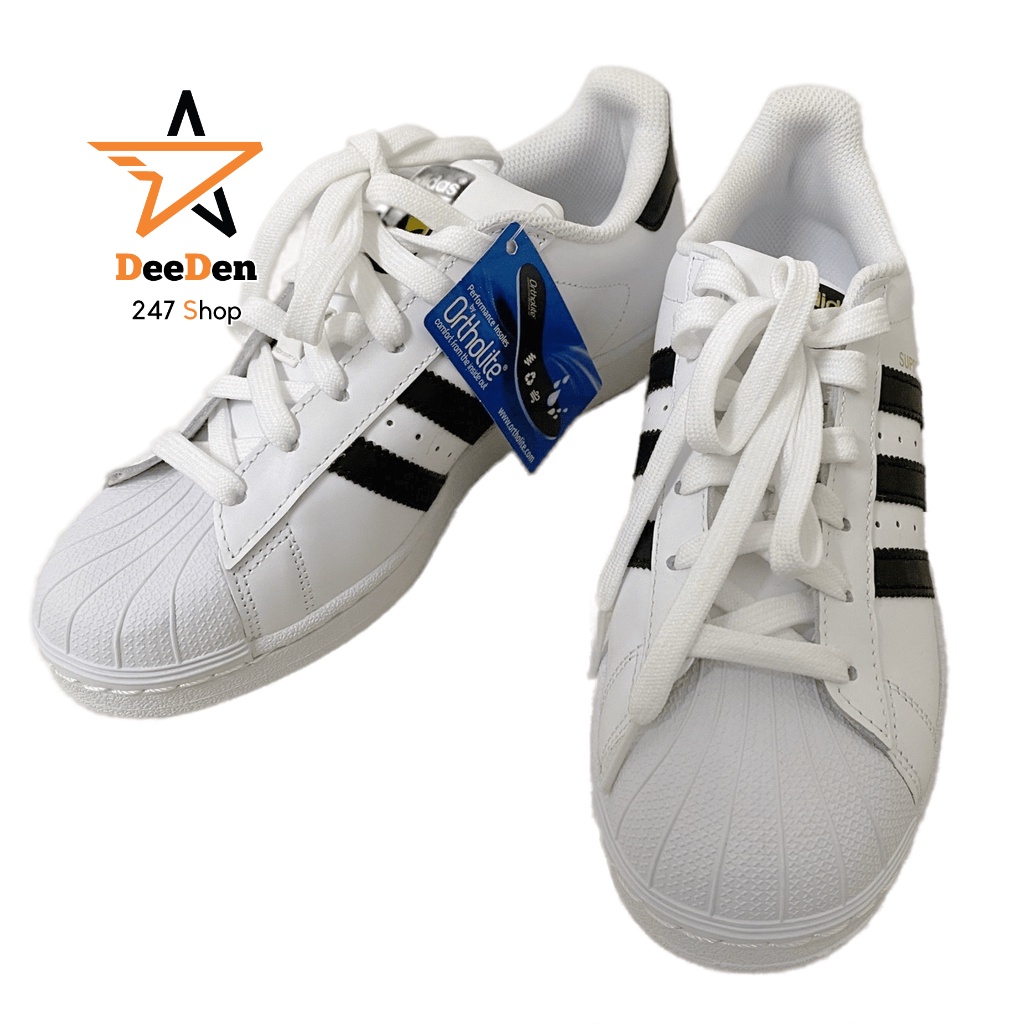 Adidas รองเท้าผ้าใบหนัง สำหรับผู้ชาย Superstar C77124 (CM 24.0)