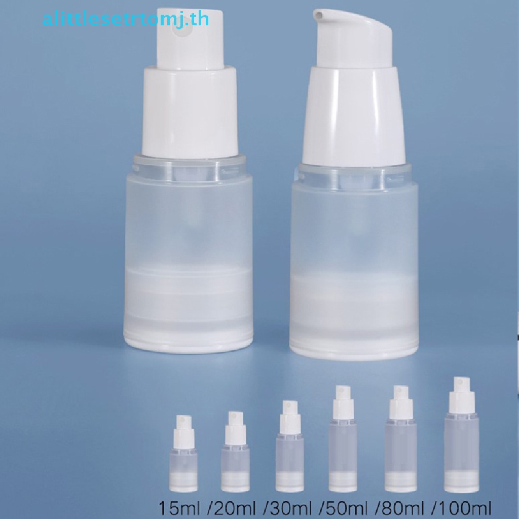Alittlese ขวดปั๊มสูญญากาศเปล่า ขนาด 15-100 มล. เติมได้ สําหรับใส่เครื่องสําอาง เซรั่ม