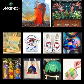 Marie's สีอะคริลิค สีอะคริลิคตรามารีส์ Oliver's Art สีอะคริลิค 300 ml สีสีสำหรับเด็กและผู้ใหญ่สำหรับผ้า/เสื้อผ้า/เล็บ/ผ้
