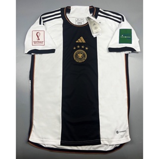 เสื้อบอล แฟนบอล ทีมชาติ เยอรมัน เหย้า 2022-23 Germany Home อาร์มฟุตบอลโลก World Cup 2022