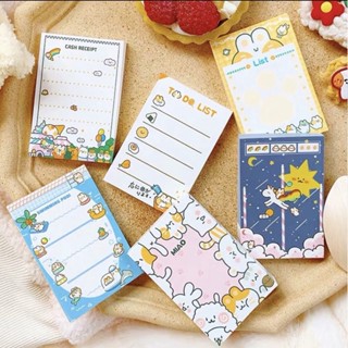 💙กระดาษโน๊ต memo pad ลายน่ารักก 100แผ่น〽️