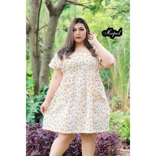 🔥Plussize🔥เดรสคนอ้วน🔥อก 42-52 หน้าผ้า 52