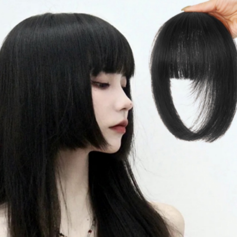 แฟชั่นผู้หญิงวิกผมคลิป Sideburns Bangs ทรงผมสําหรับสาวและน่ารัก Lolita คอสเพลย์อะนิเมะวิกผม