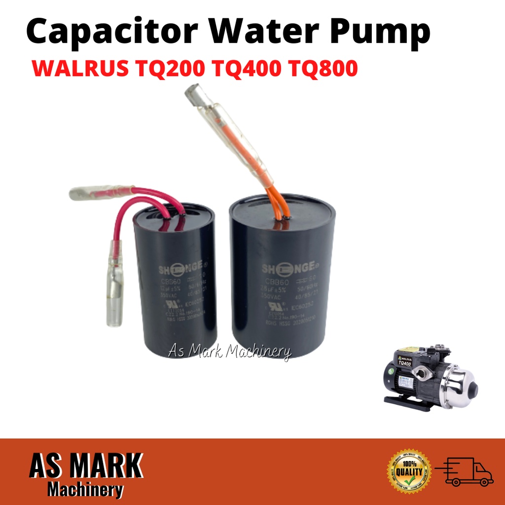 คาปาซิเตอร์ Walrus TQ200 TQ400 TQ800 ปั๊มน้ําอัตโนมัติไต้หวัน