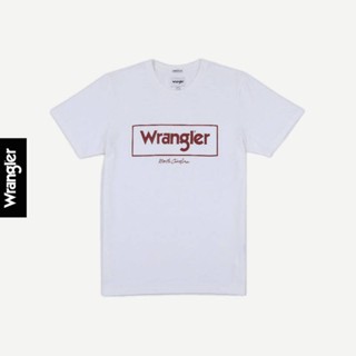 【ใหม่】WRANGLER เสื้อยืดแขนสั้นผู้ชาย รุ่น WR S171R207 สีขาว เสื้อผ้าผู้ชาย เสื้อยืดแขนสั้น