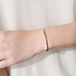 Harmenstone - กำไลข้อมือพระแม่ลักษมี สลักยันต์ - The Lakshmi Cuff I Pink Gold