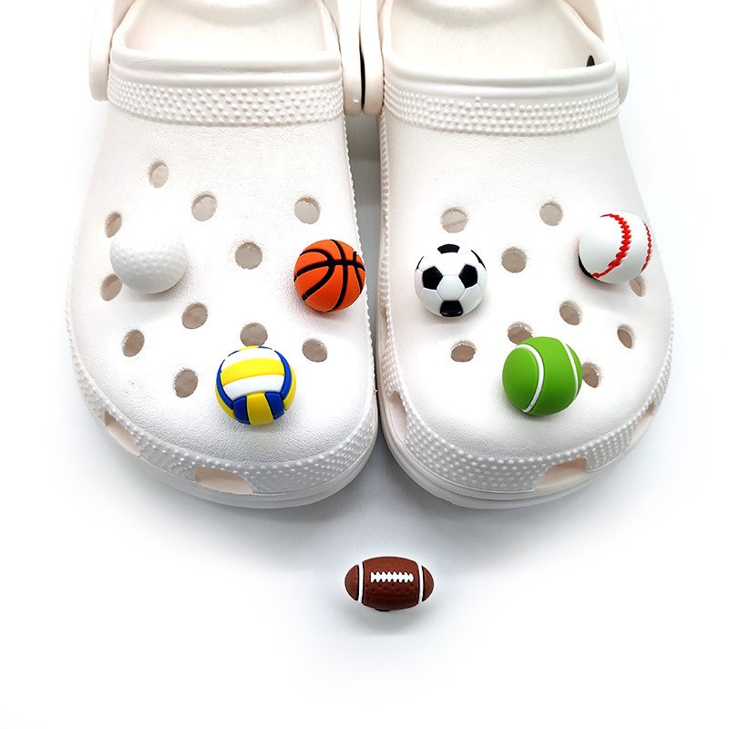 Clog charm ins ฟุตบอล/บาสเก็ตบอล/เบสบอล/กอล์ฟ/เทนนิส/วอลเลย์บอล/rugby World Cup diy clog Pins ไม่รวม