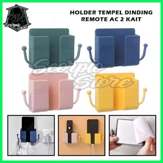 HOLDER HP TEMPEL DINDING DENGAN 2 KAIT / RAK TEMPEL HOLDER REMOT TV AC