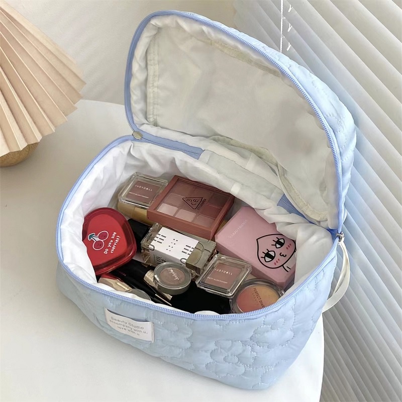 กระเป๋าเครื่องสําอางค์ สีแคนดี้ น่ารัก กระเป๋าจัดระเบียบ KKHOME ราคา ถูกที่สุด ดีลบีเคเค แกลเลอรีภาพที่ 6
