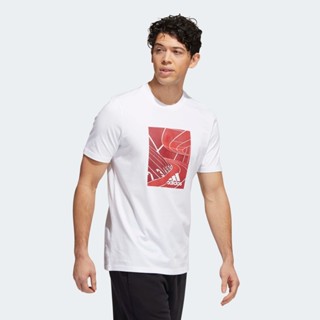 Adidas เสื้อยืดพิมพ์ลาย BASICS PHOTO REAL HK6767