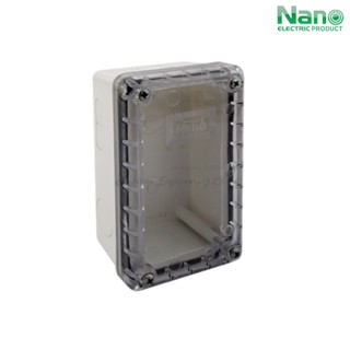 NANO-201CW กล่องพลาสติกกันน้ำฝาใส ขนาด 2x4x2" (74.80x125x48.50 mm.) (NANO Electric®)