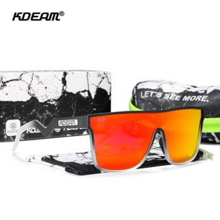 KDEAM แว่นตากันแดด Polarized ทรงโค้ง ขนาดใหญ่พิเศษ สําหรับผู้ชาย UV400
